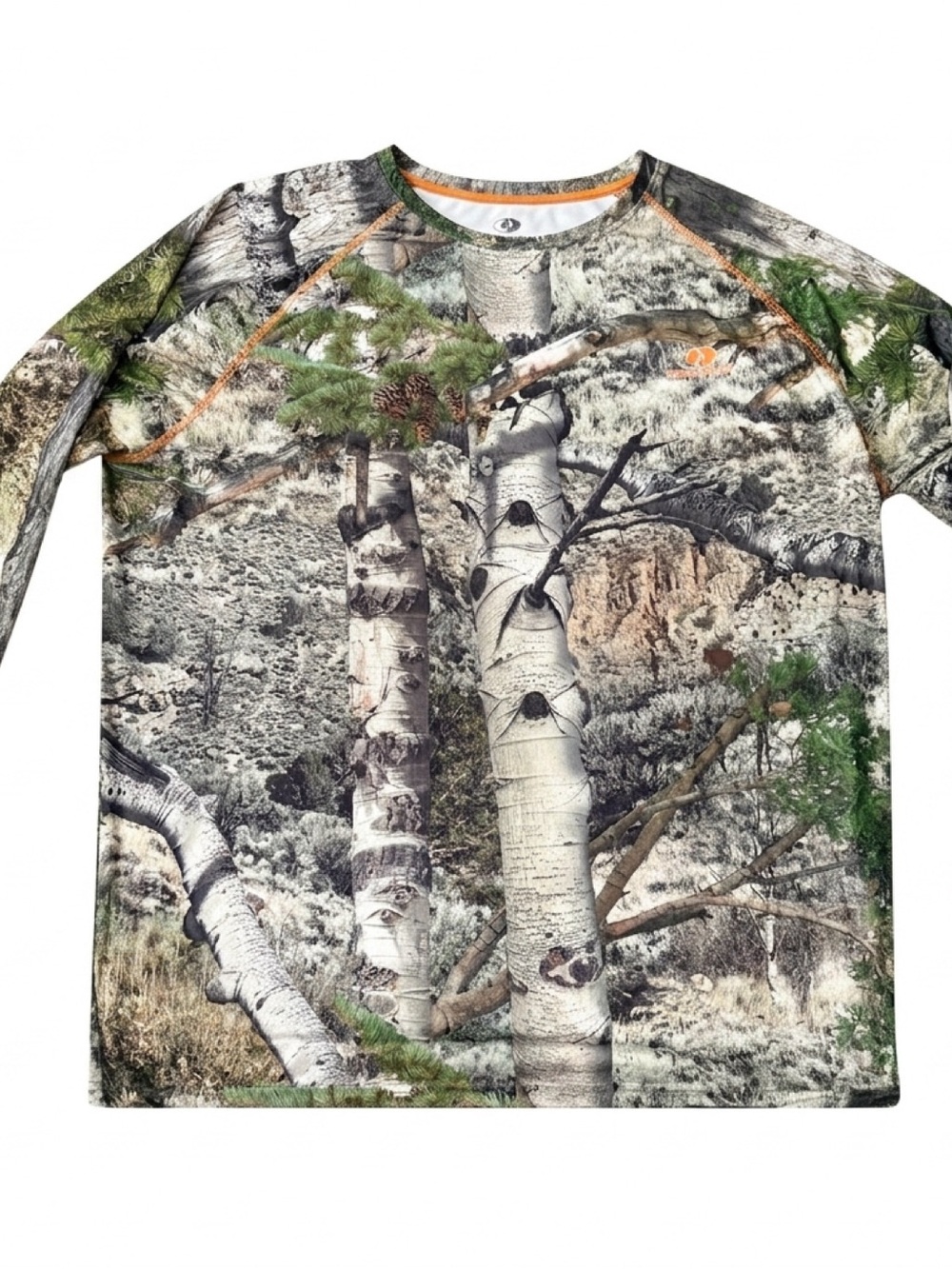 Mossy Oak Camo Performance Long Sleeve Shirt | Men’s 3XL | Stretch Hunting Tee